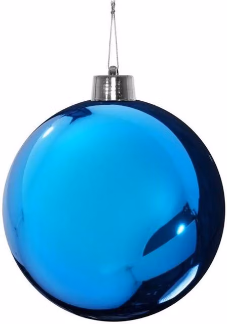 KDMD Blue Shiny Shatterproof Christmas Bauble, Diameter: 20 cm – 1