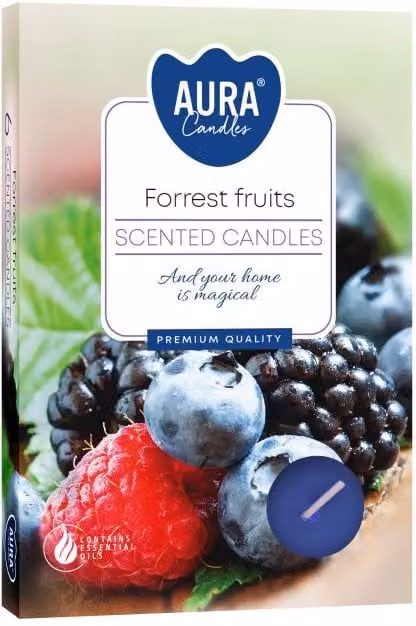 KDMD Set of 6 Fruity Scented Tealights in Green and Multicolour – 1