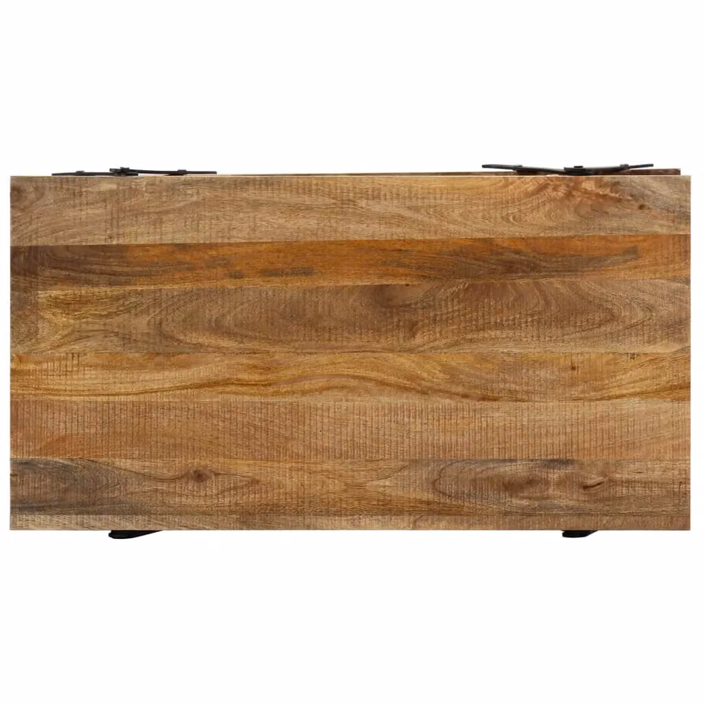 Berkfield Home Rustic Solid Mango Wood Coffee Table in Brown, W/D/H: 115 x 60 x 40 cm – 3