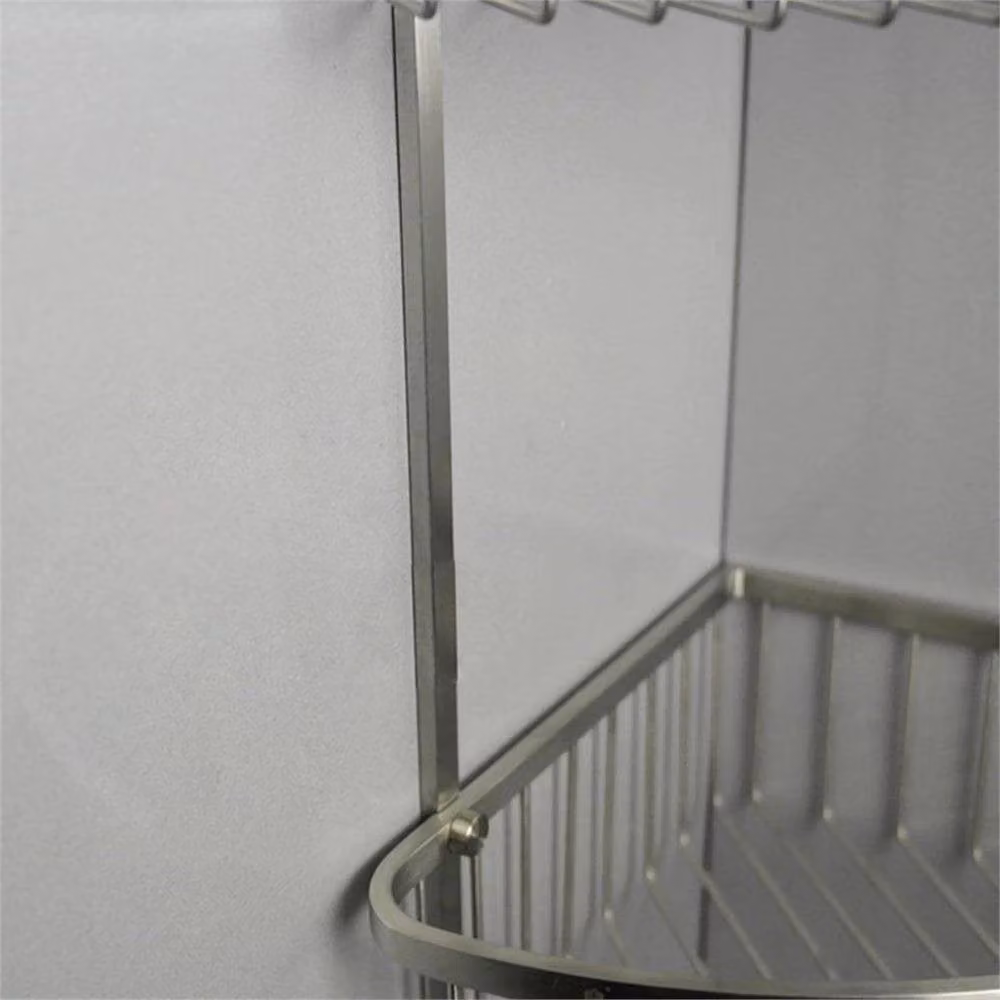 Nordara 3-Tier Rustproof Stainless Steel Wall Mounted Corner Shower Caddy in Silver – 2
