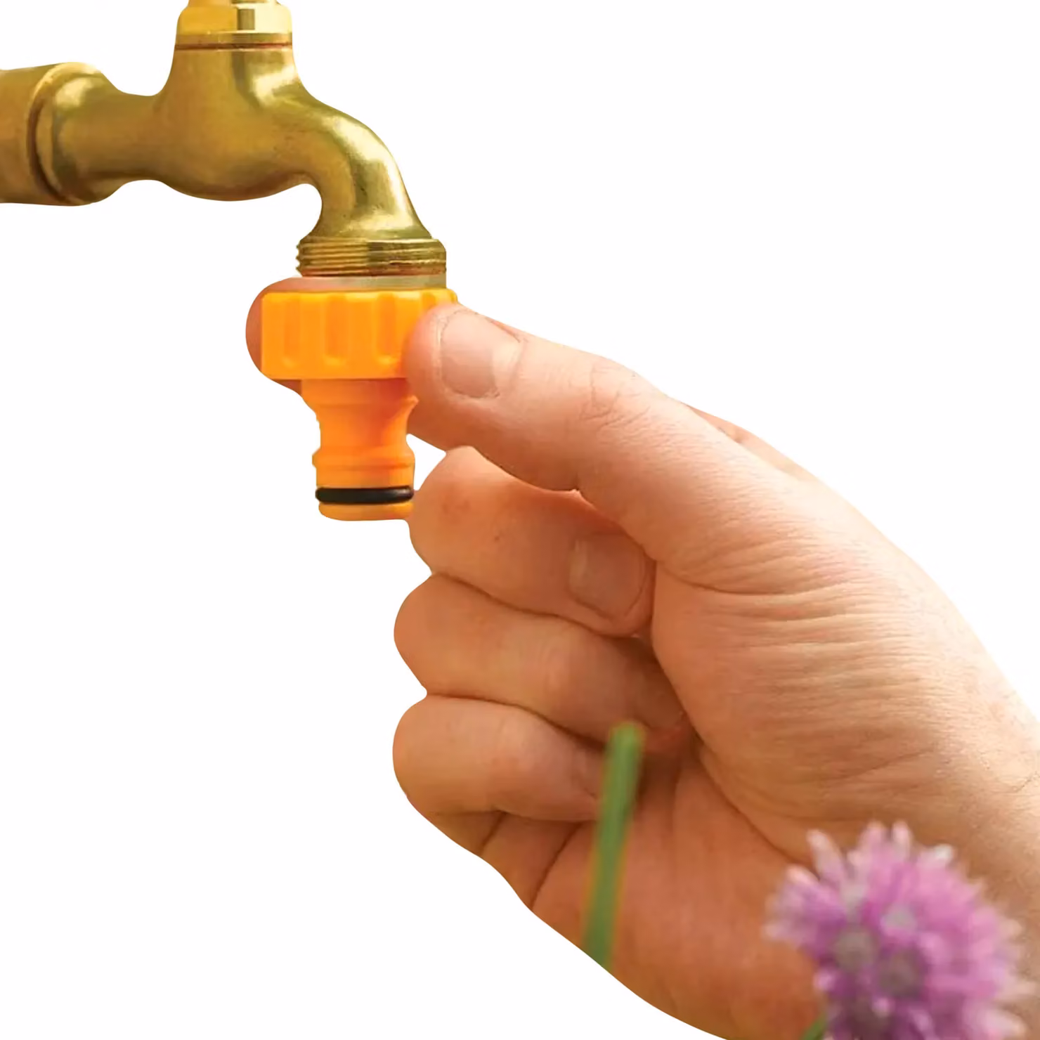 Hozelock Yellow Threaded Tap and Hose End Connector 3/4 inch – 2