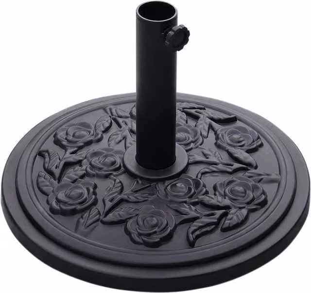 Lifeideas Vintage Floral Parasol Base in Black