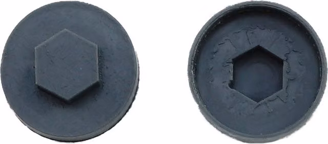 JCP Fixings Slate Grey Cover Caps 16mm, Box of 1000, Grey