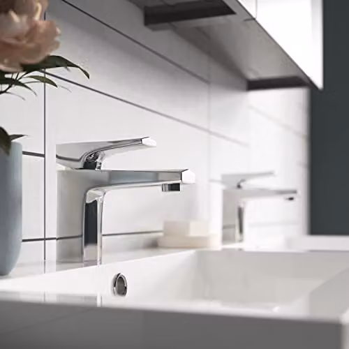 Nuie Hardy HDY303 Modern Deck Mounted Square Bath Filler Tap, Chrome – 2