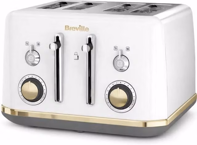 Sage White Stainless Steel 4-Slice Toaster with Cable Storage – 1