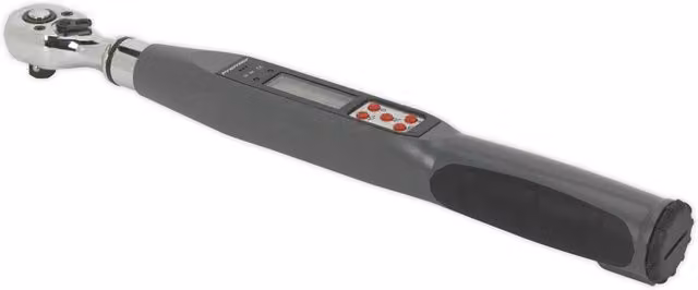 Loops Digital Torque Wrench with 3/8 inch Square Drive, 72 Tooth Ratchet and 2 to 24 Nm Range in Multicolour Chrome Vanadium – 1