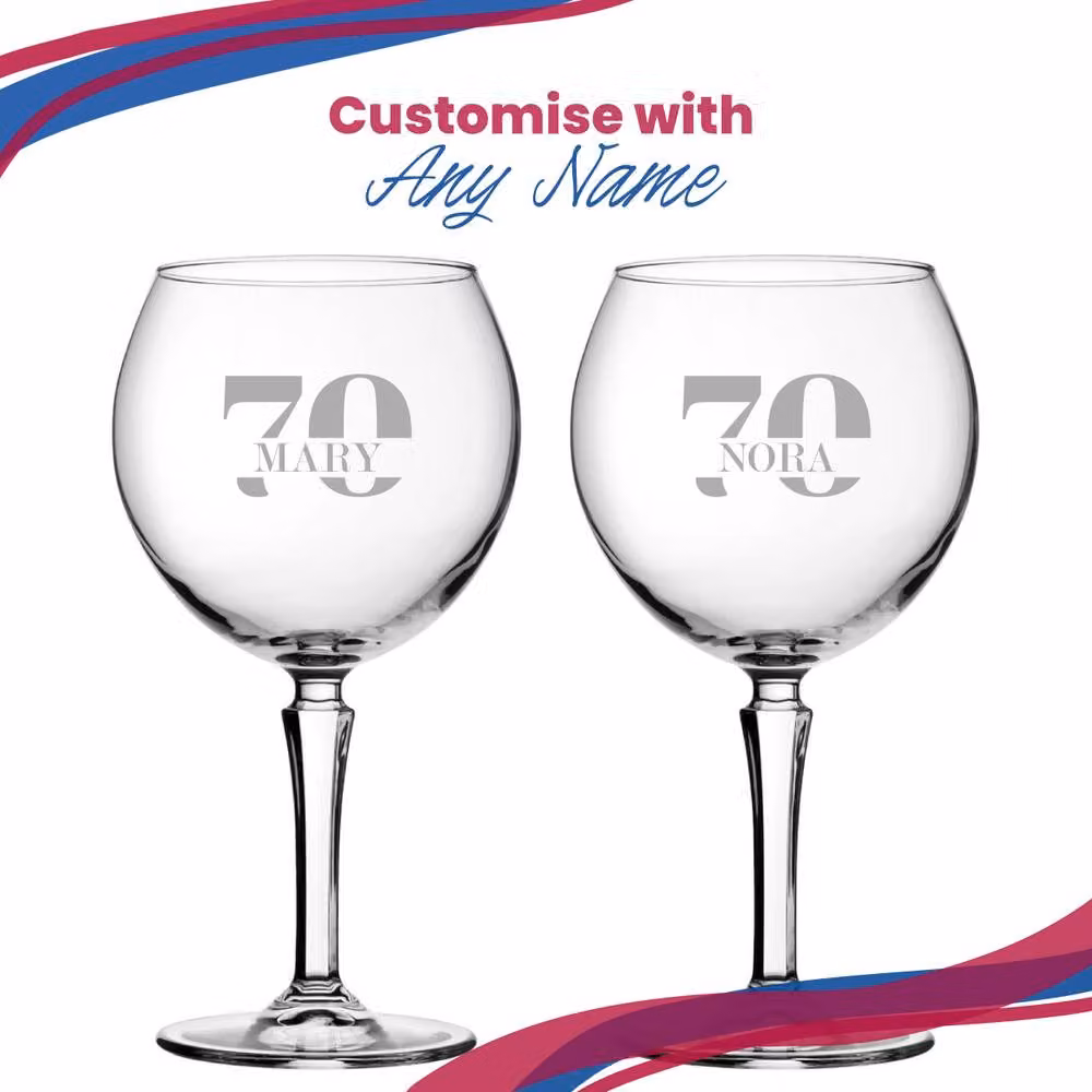 Uniqueful Personalised Hudson Gin Balloon Cocktail Glass in Clear – 3