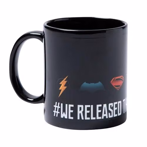 Zavvi Justice League We Released The Snyder Cut Ceramic Mug, Black and Multicolour