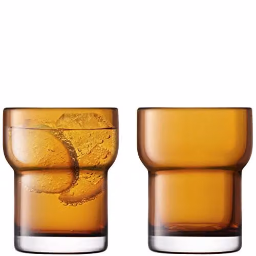 LSA International Utility Tumbler Set of 2, Amber Glass, 300ml