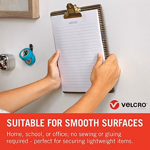 VELCRO Brand Stick On Coins Double Sided Self Adhesive Hook and Loop Dots, White, W: 1.6 cm x H: 1.6 cm, Set of 16 – 4