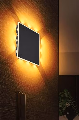 Globo Lighting Saidy Modern LED Wall Lamp, Black, W/D/H: 22 x 22 x 22 cm – 2