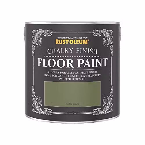 Rust-Oleum Familiar Ground Green Scratch-Proof Floor Paint, Matt Finish, 2.5L – 3