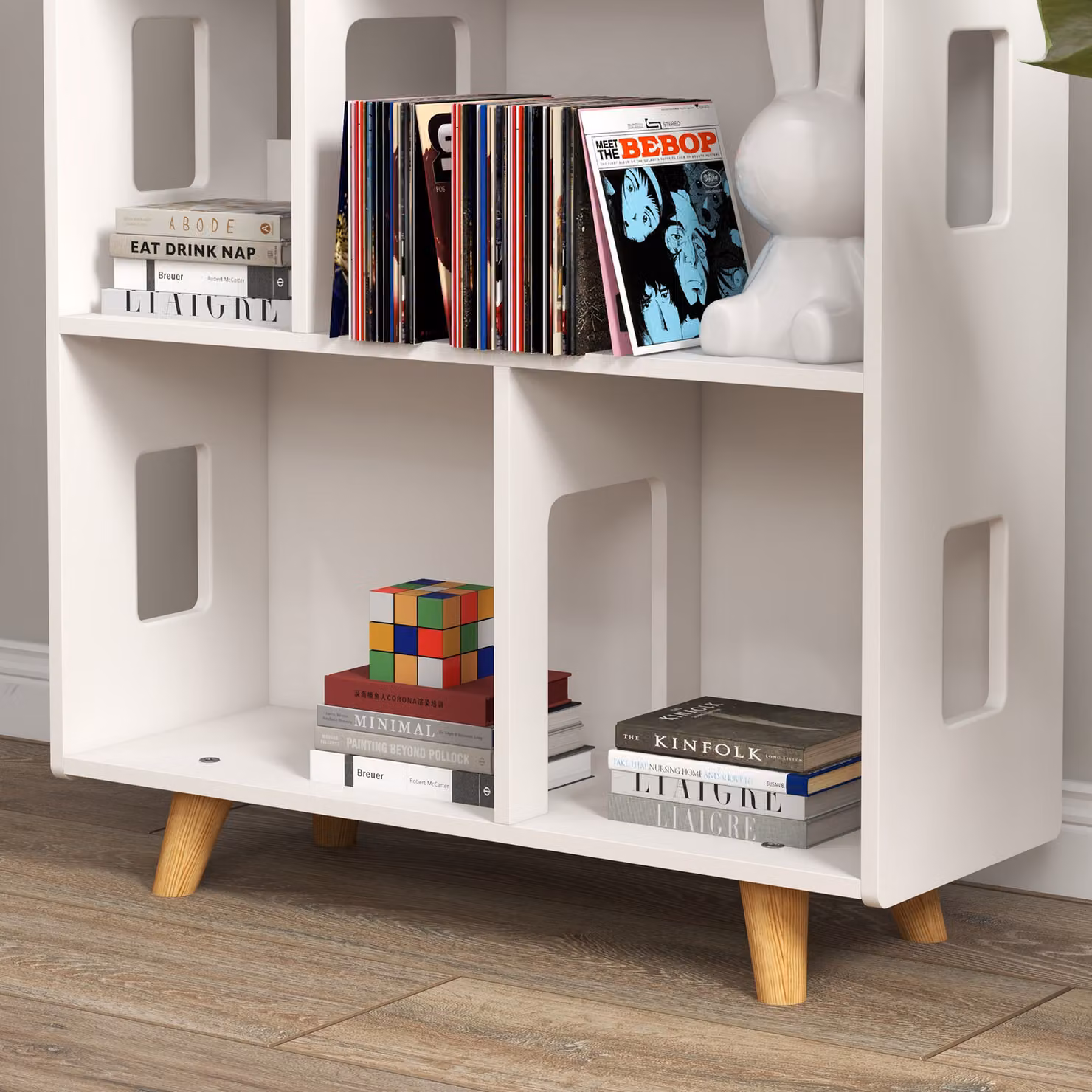 ZONEKIZ 3-Tier Children's Toy Storage Unit with 6 Bins, White Freestanding Organiser Shelf – 2