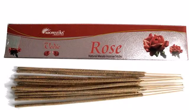 Aromatika Vedic Rose Floral Incense Sticks in Red – 1
