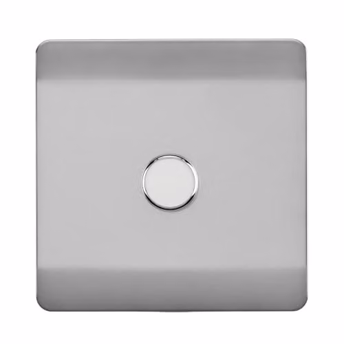 Trendi Modern LED Dimmer Switch in Silver Stainless Steel and Chrome
