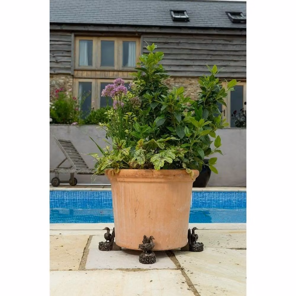 Jardinopia Mallard Duck Animal Plant Pot Feet, Set of 3, Bronze, L8.5 x W5 x H9 cm – 3