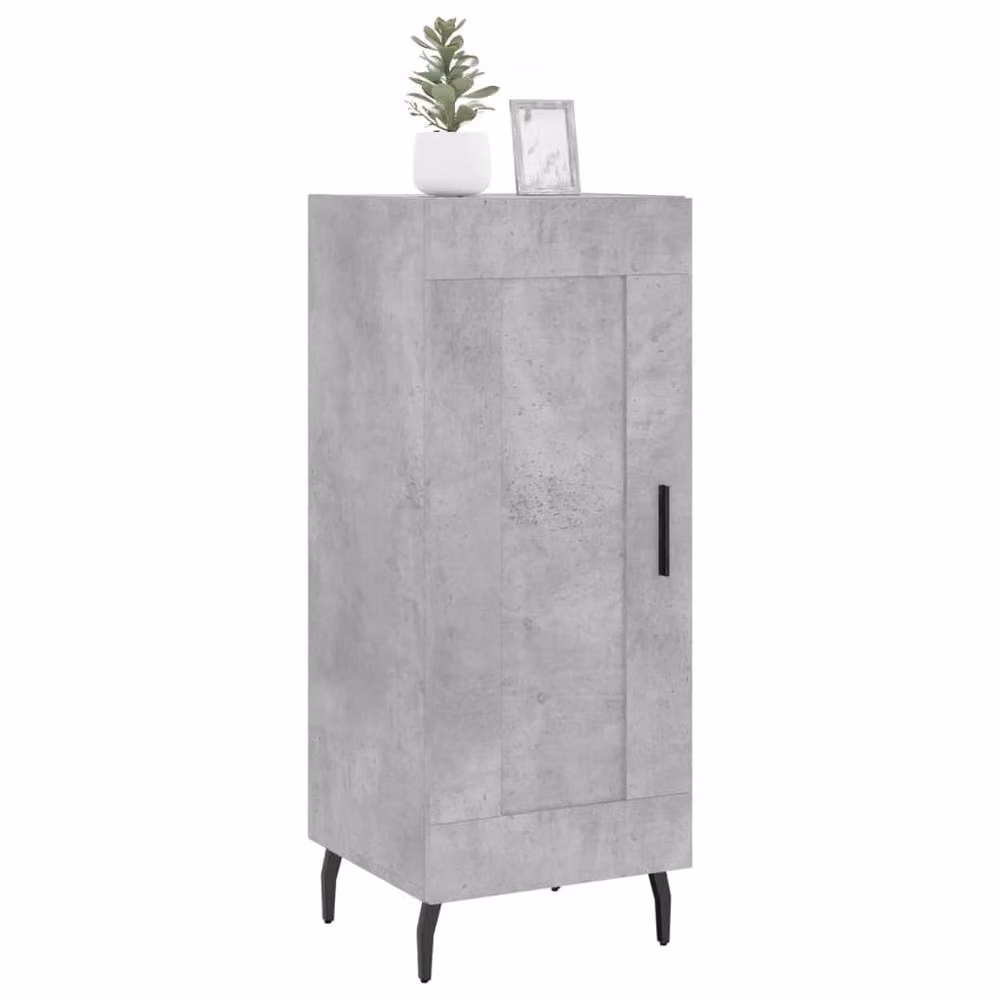 Berkfield Home Modern Sideboard in Concrete Grey, W/D/H: 34.5 x 34.0 x 90.0 cm – 2