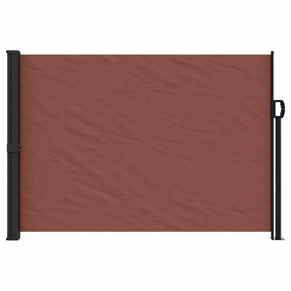 Berkfield Home Retractable Wall-Mounted Side Awning in Brown, W/D/H: 600 x 140 x 140 cm