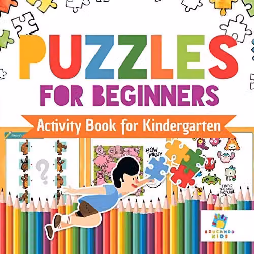 Educando Kids Puzzles for Beginners Activity Book for Kindergarten, Multicolour