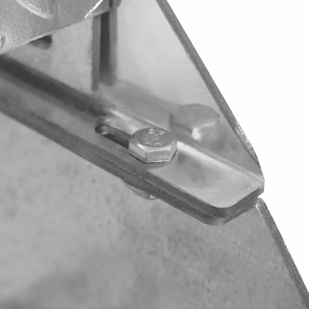Monstershop Adjustable 12 Section Galvanised Steel Staircase in Silver, Width: 60 cm – 3