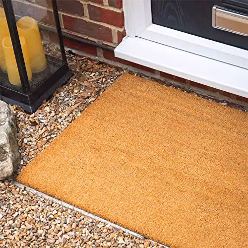 Nicola Spring Classic Coir Door Mat, Multicolour and Brown, W: 90 cm, D: 60 cm, H: 1.6 cm – 2