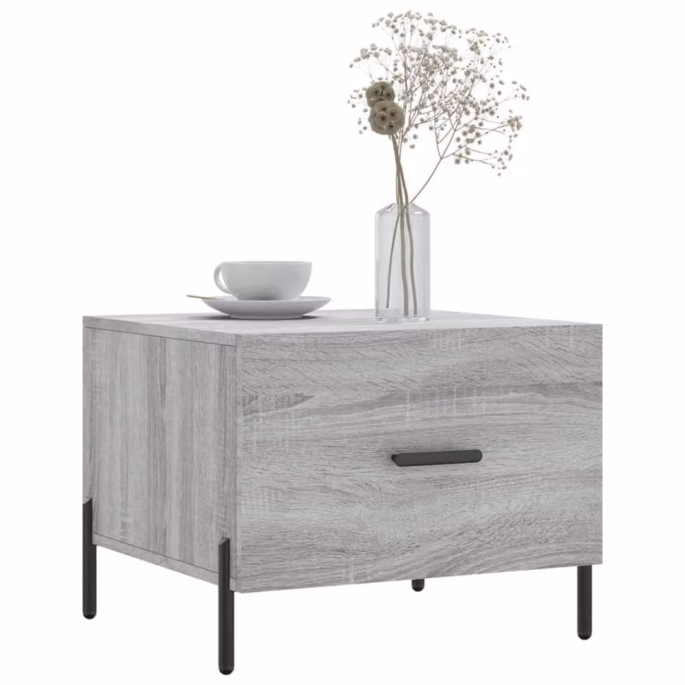 Berkfield Home Modern Square Coffee Table in Grey Sonoma, W/D/H: 50 x 50 x 40 cm – 3