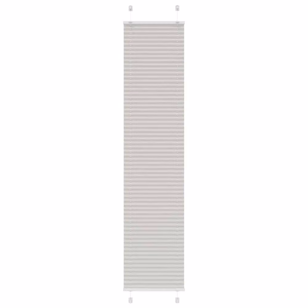 Berkfield Home Single Pleat Corded Blind in Light Grey, W: 40 cm, H: 200 cm – 2
