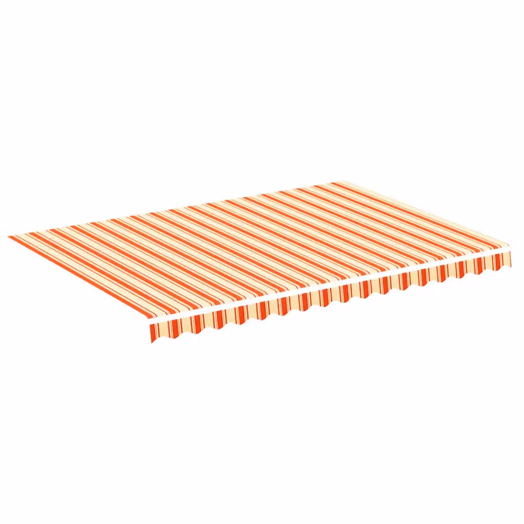Berkfield Home Replacement Awning Fabric in Yellow and Orange, Polyester, W/D/H: 3.5 x 2.5 m – 2