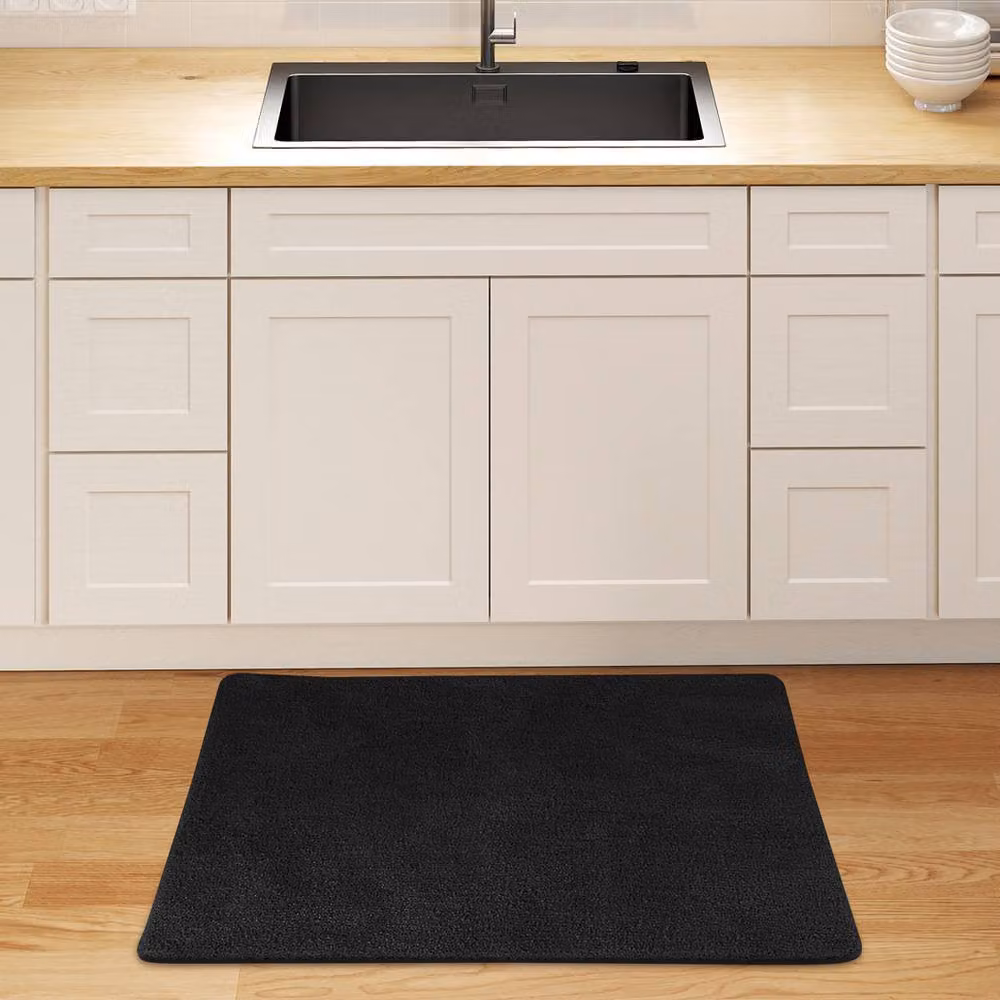 Marlow Non-Slip Washable Indoor Kitchen Runner Rug in Black, W/D/H: 60 x 90 cm – 2
