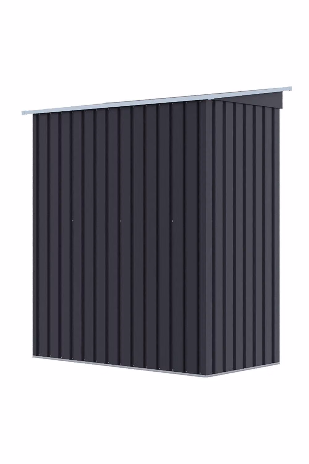 Living and Home Black Metal Outdoor Storage Shed with Lockable Sliding Door, W: 91.44 cm, D: 152.4 cm, H: 182.88 cm – 4