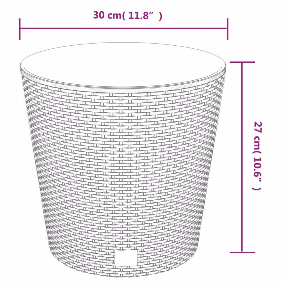 Berkfield Home Planter with Removable Inner Tub in Black and Anthracite Rattan Style – 4
