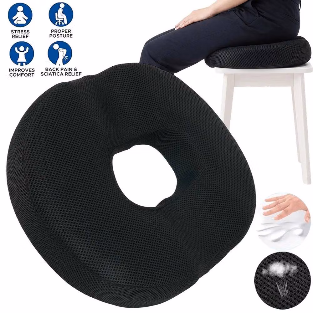 KORVIXA Black Memory Foam Contoured Coccyx Seat Cushion, W/D: 190 x 100 cm – 3