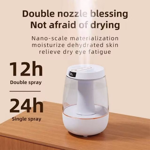 FLAVORA 3L Ultra-Quiet Cool Mist Ultrasonic Humidifier with Light, White – 1