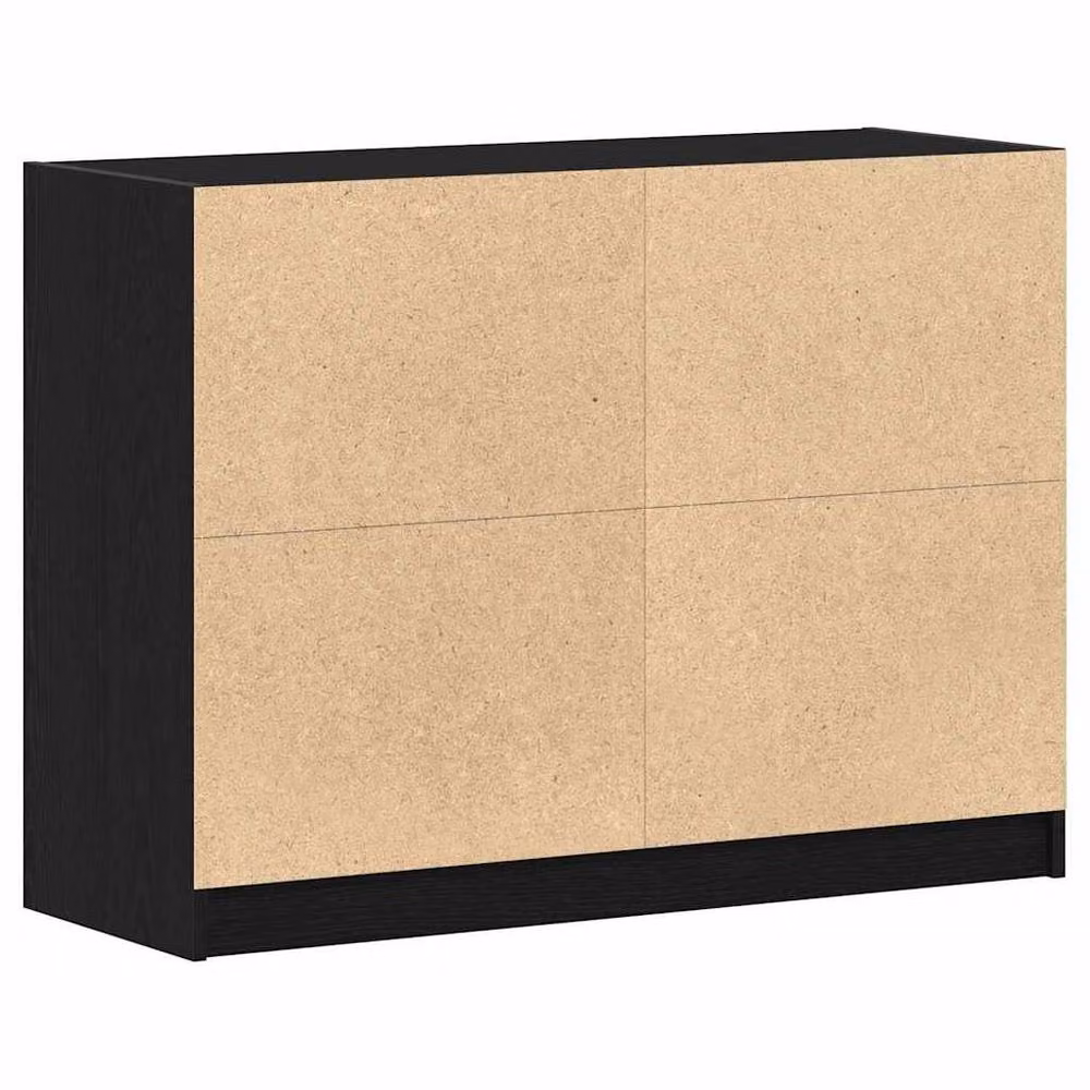 Berkfield Home Modern Black Oak Sideboard, W: 102 cm, D: 37 cm, H: 75 cm – 4