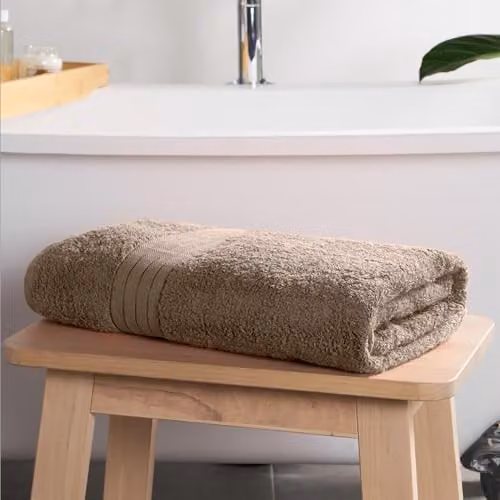 OHS Luxury Brown Cotton Terry Bath Sheet – 3