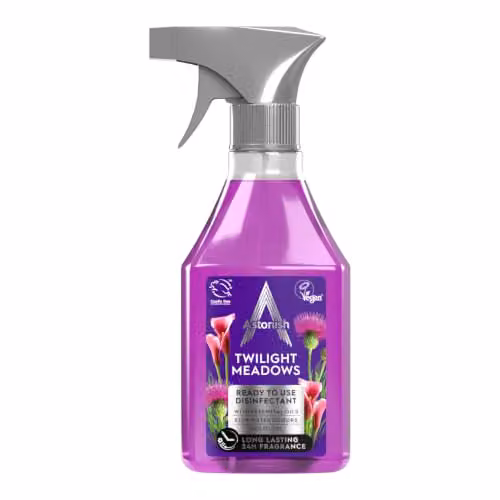 Astonish Disinfectant Spray, Virus and Germ Killing, Purple, 3 x 550ml – 2