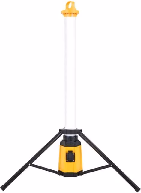 Stanley Plasterer's Area Light with Outlet Socket, 4500 Lumens, Yellow/Multicolour