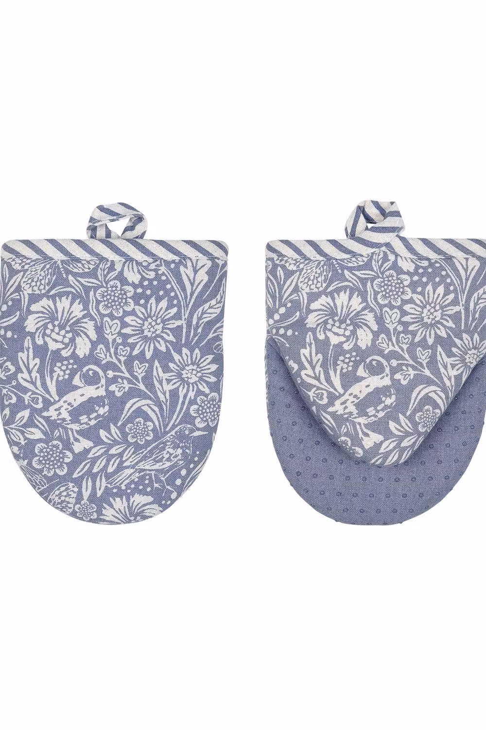 Ulster Weavers Coastal Treasures Non-Slip Cotton Microwave Mitts in Blue and Green – 2