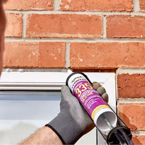 Sika SikaSeal Construction Silicone+ Mould Resistant Sealant, 295ml – 5