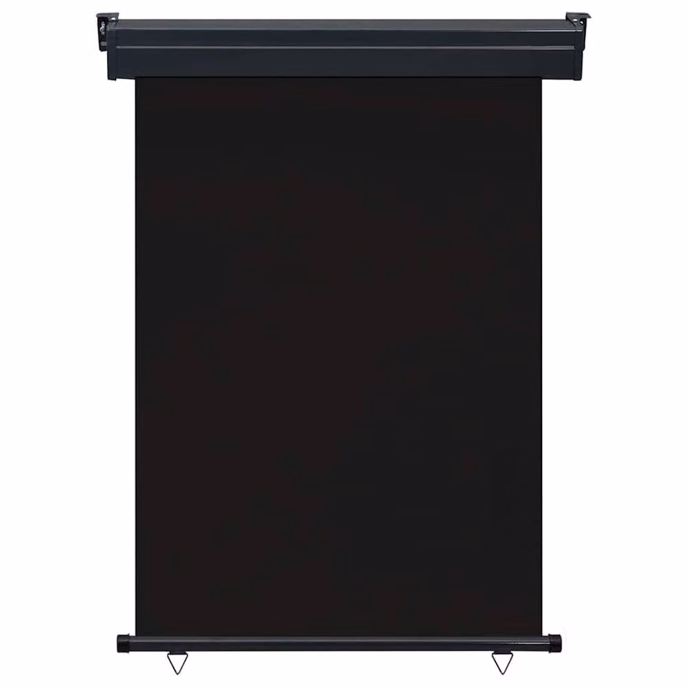 Berkfield Home Black Balcony Side Awning with Manual Pull, W: 125 cm, H: 250 cm – 2