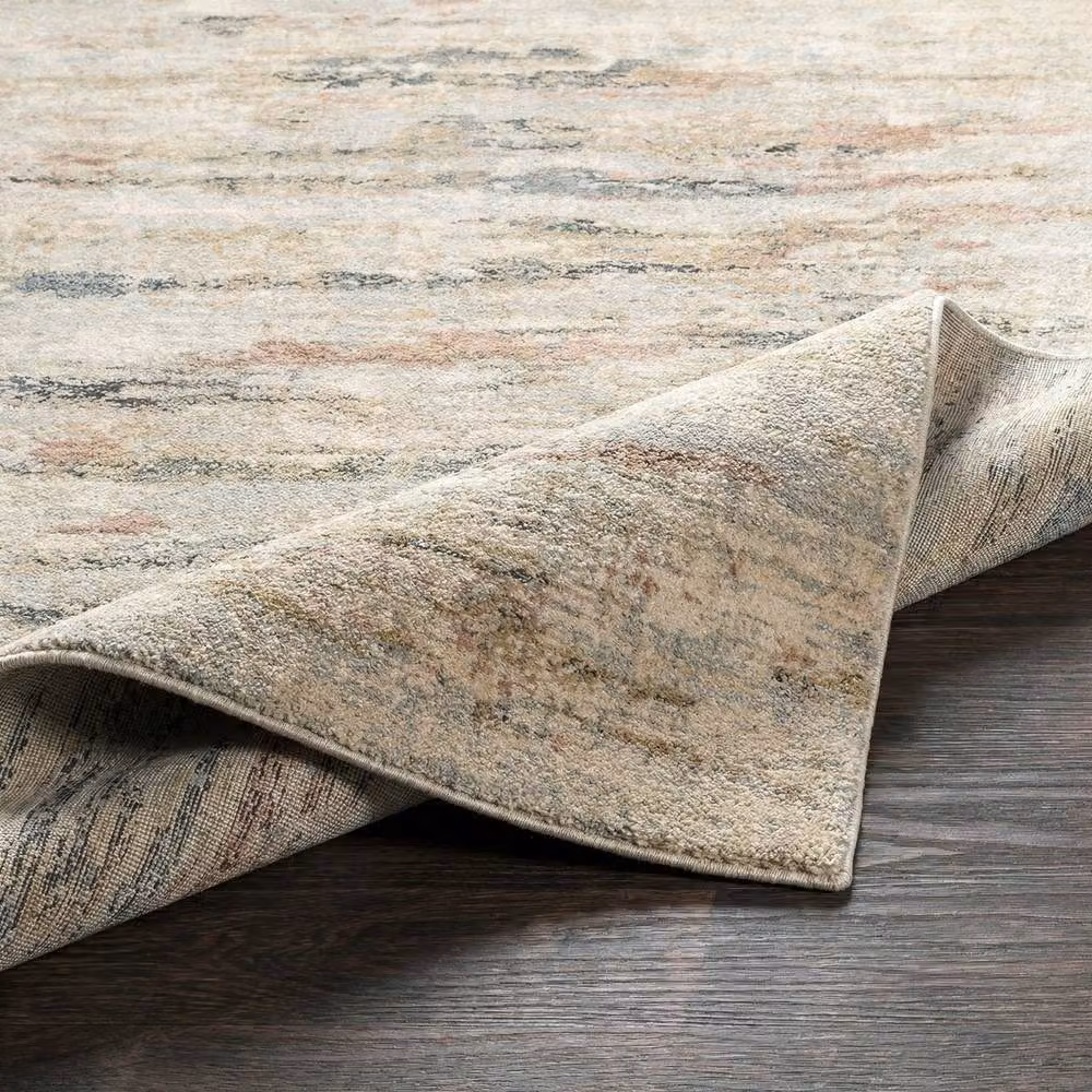 Livabliss Avellino Modern Abstract Marble High Pile Living Room Rug in Beige, Grey and Blue, W: 200 cm, D: 280 cm – 2