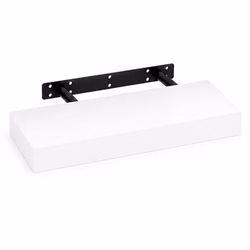 iTrend High Gloss White Floating Wall Shelf, Pack of 1 – 1