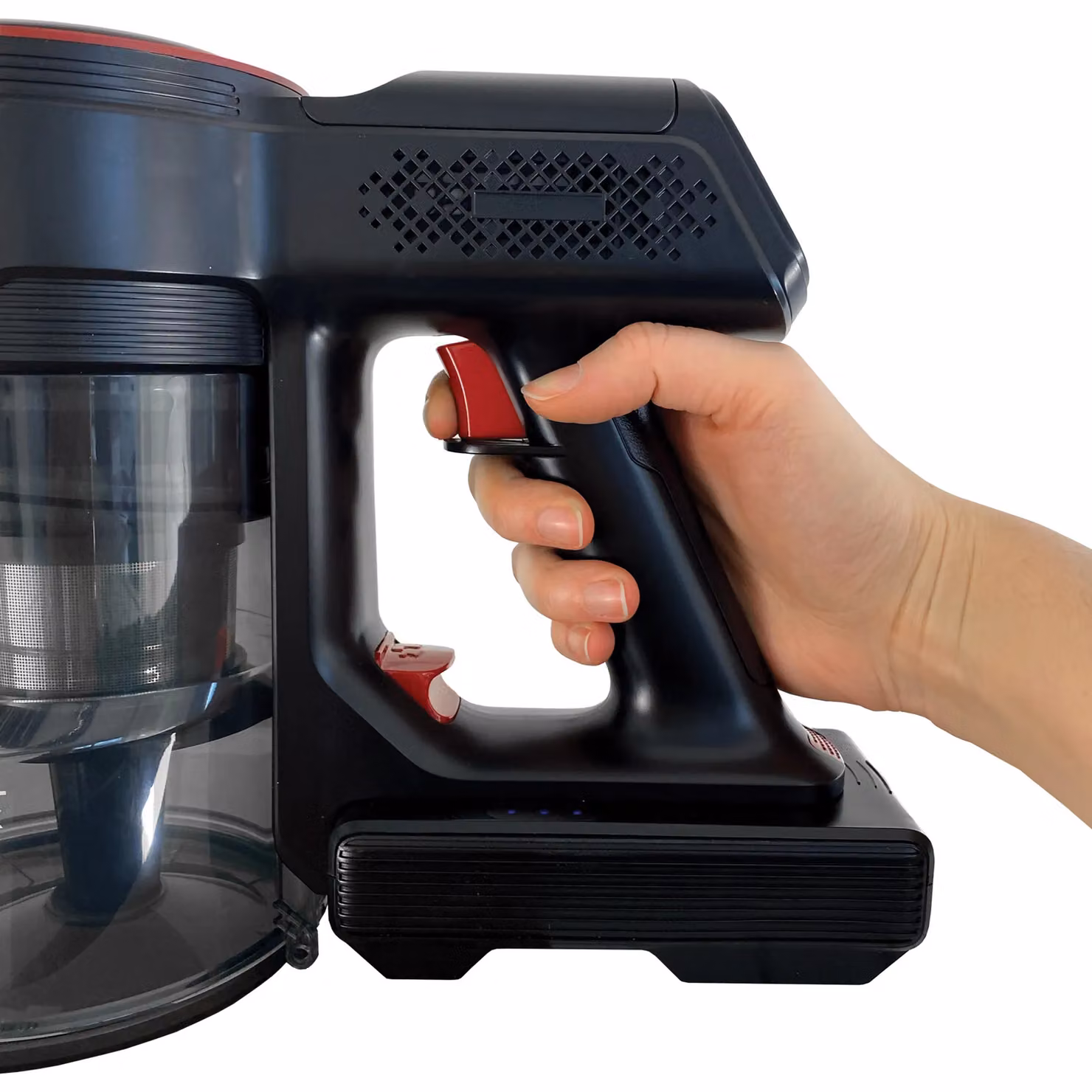 Ewbank AIRDASH1 2-in-1 Cordless Stick Vacuum Cleaner with HEPA Filter and LED Headlight in Red or Black – 4