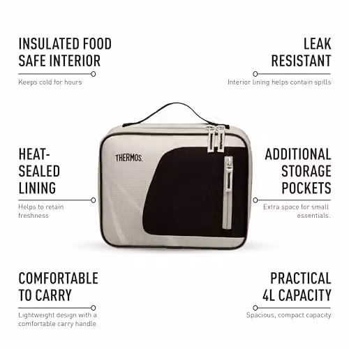 Thermos Radiance Insulated Lunch Bag, Sandstone Beige, 4L – 9
