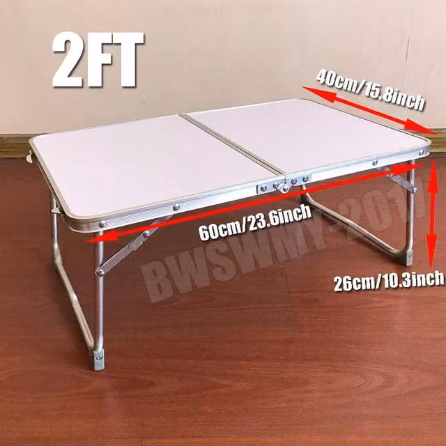 SPETLEK White Adjustable Folding Trestle Table W: 60 cm, D: 40 cm, H: 26 cm – 1