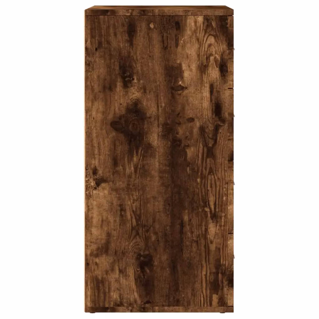 Berkfield Home Set of 2 Smoked Oak Sideboards in Brown, W/D/H: 60 x 39 x 80 cm – 2