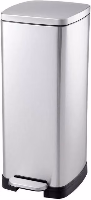 KORVIXA 30L Stainless Steel Pedal Trash Can in Silver – 1