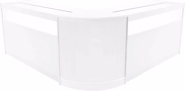 Monstershop Iris LED Shop Counter Set CM60 and 2 x B1500 in White