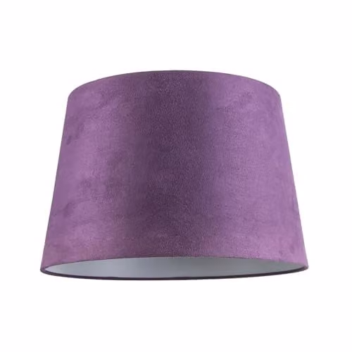 Happy Homewares Purple Velvet Fabric Cylinder Drum Lamp Shade with White Inner Lining W/D/H: 30 x 20 x 30 cm