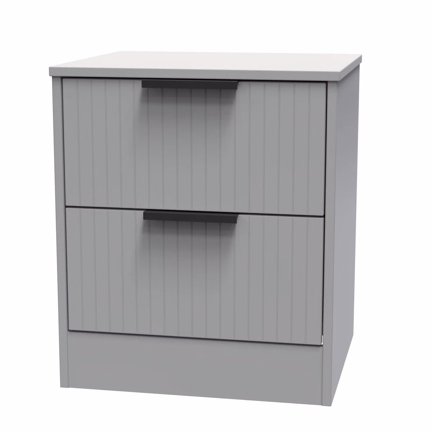 Ready Assembled 2 U Denver 2 Drawer Bedside Cabinet in Grey – 2